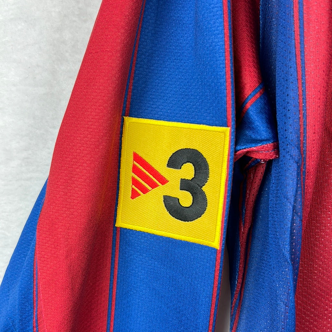 Barcelona 2009/2010 Player Issue Home Shirt - Pique 3 - Long Sleeve