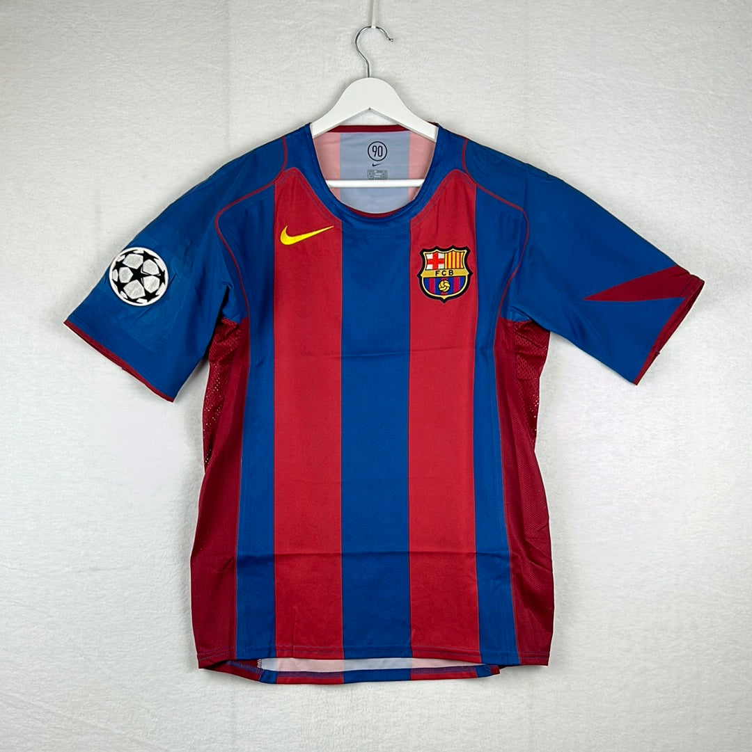 Barcelona 2004/2005 Player Issue Home Shirt - Sylvinho 4