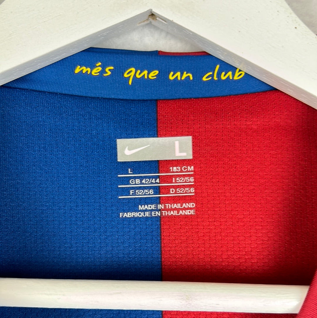 Barcelona 2008/2009 Player Issue Home Shirt - Henry 14 - Long Sleeve