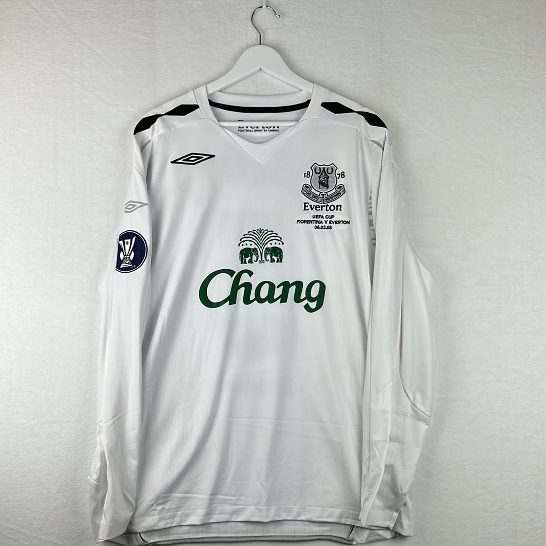 Everton 2007-2008 Player Issue Away Shirt - Lescott 5 - EL - Long Sleeve