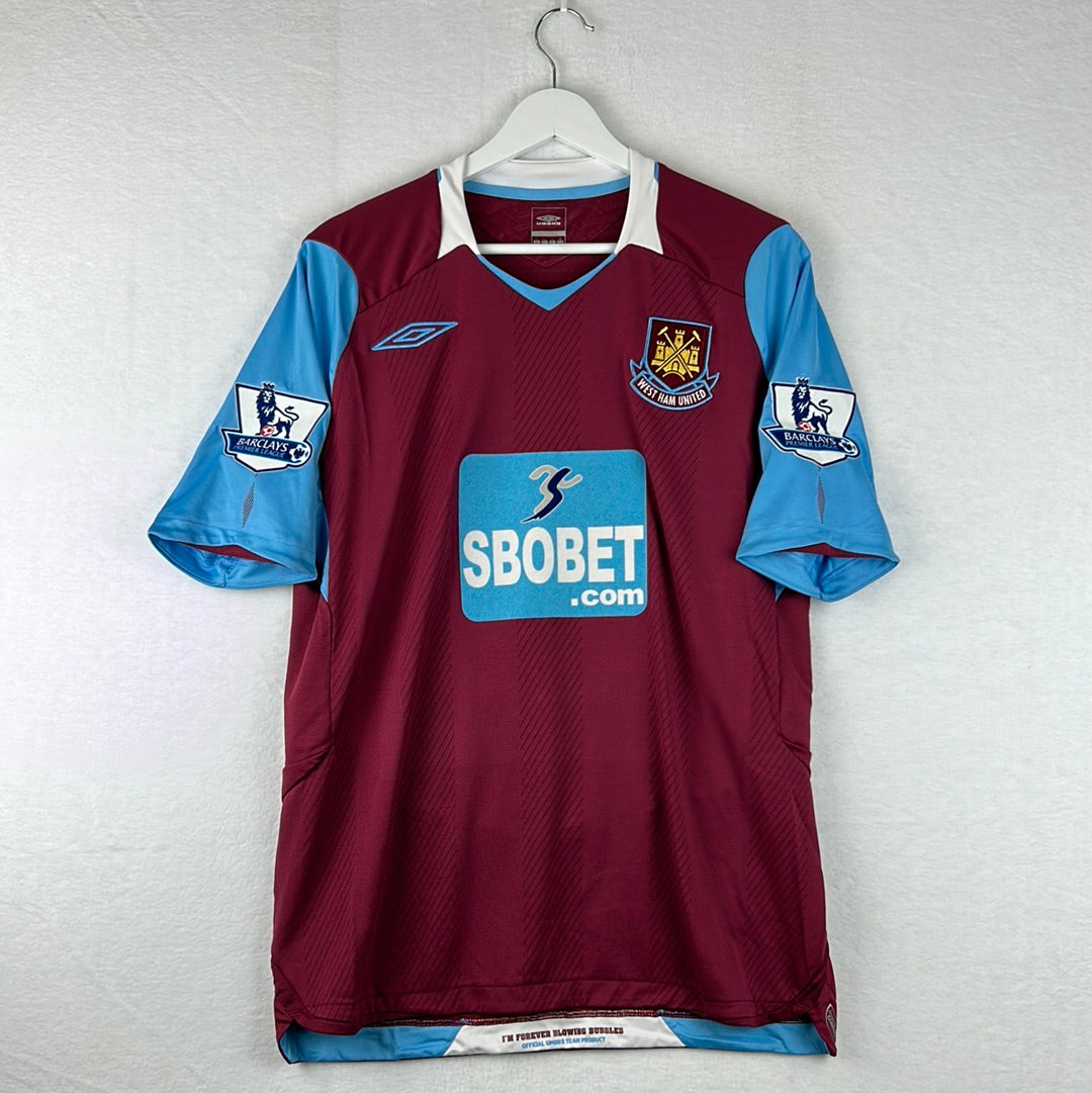 West Ham United 200/2009 Match Worn Home Shirt - Tristan 25