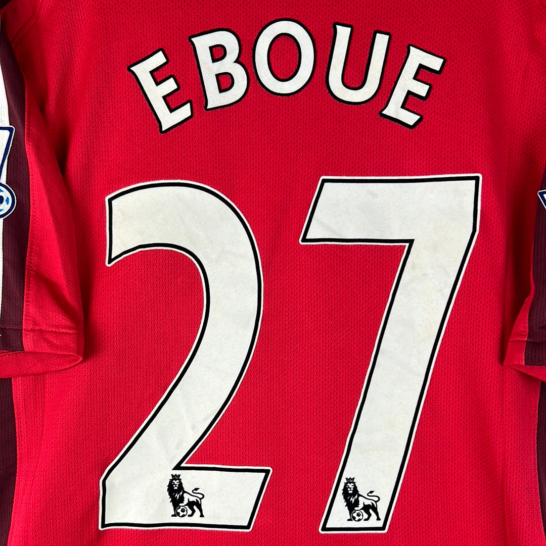 Arsenal 2008/2009 Match Worn Home Shirt - Eboue 27- Worn