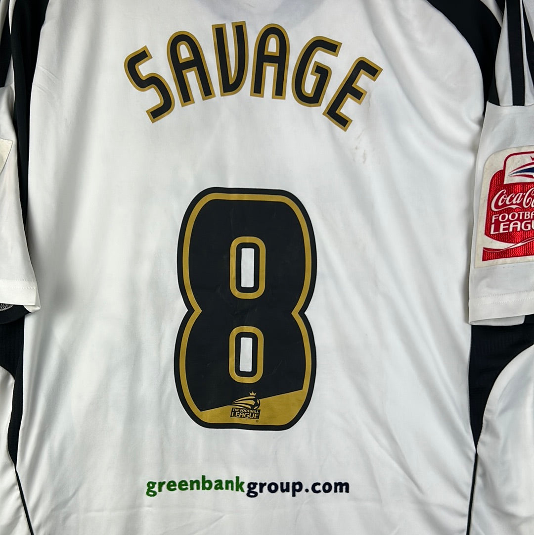 Derby County 2008/2009 Player Issue/ Match Worn Home Shirt - Savage 8
