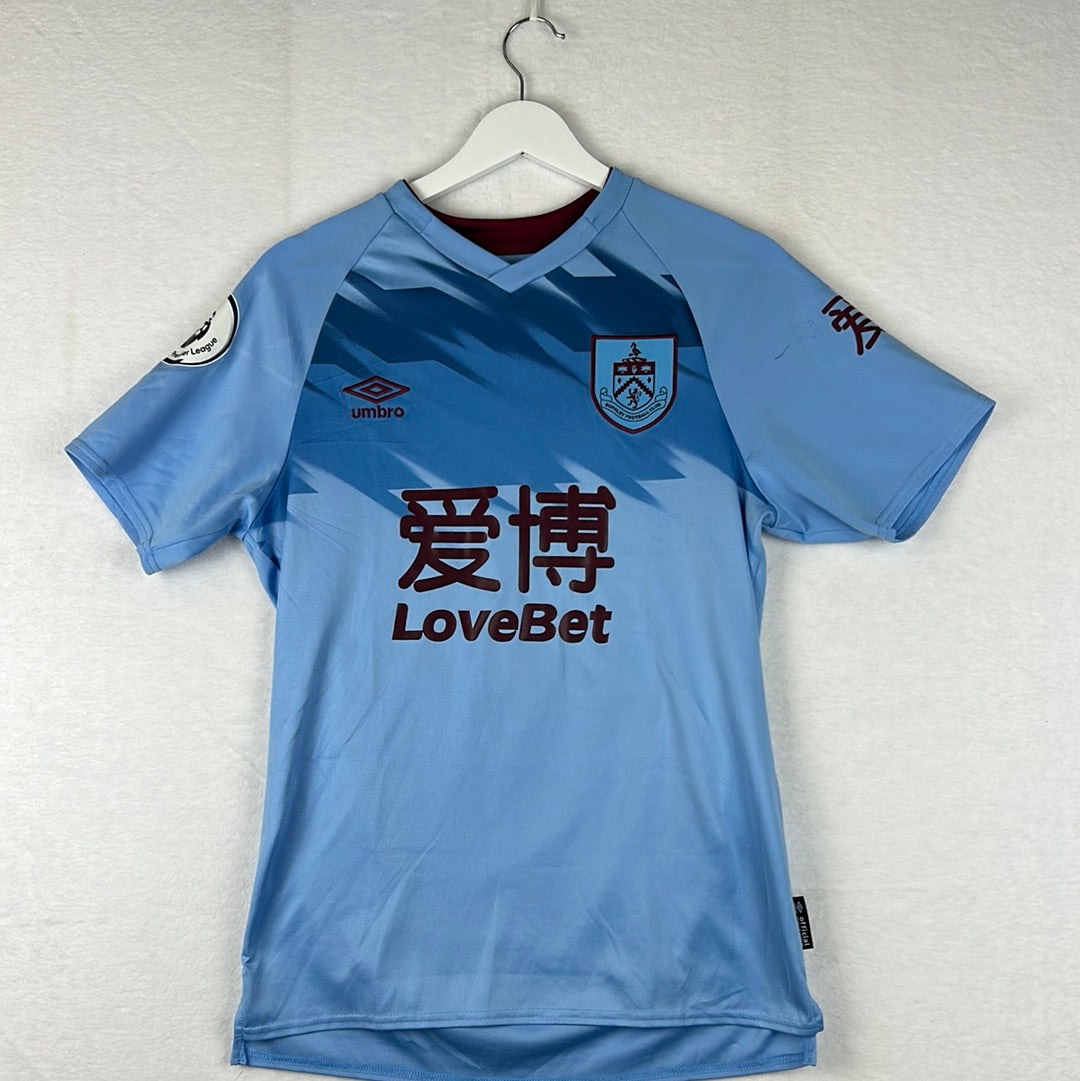 Burnley 2019/2020 Match Worn/ Issued Away Shirt - Westwood 18