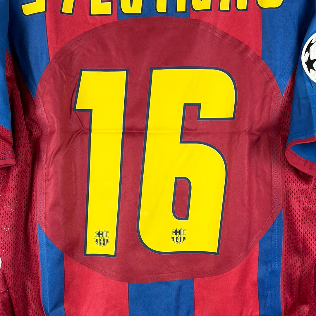 Barcelona 2004/2005 Player Issue Home Shirt - Sylvinho 4