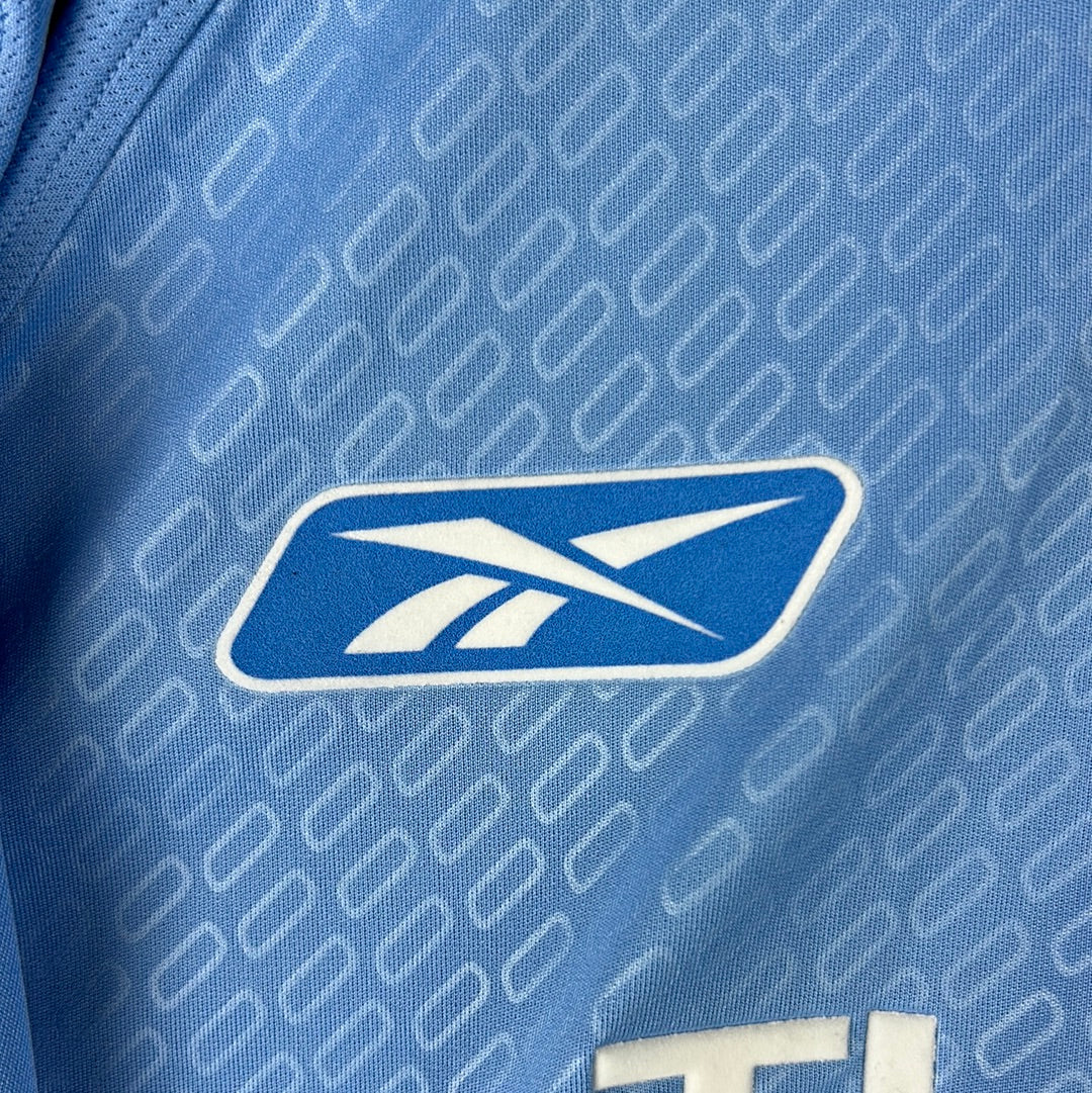 Manchester City 2004-2005 Player Issue Home Shirt - Distin 5