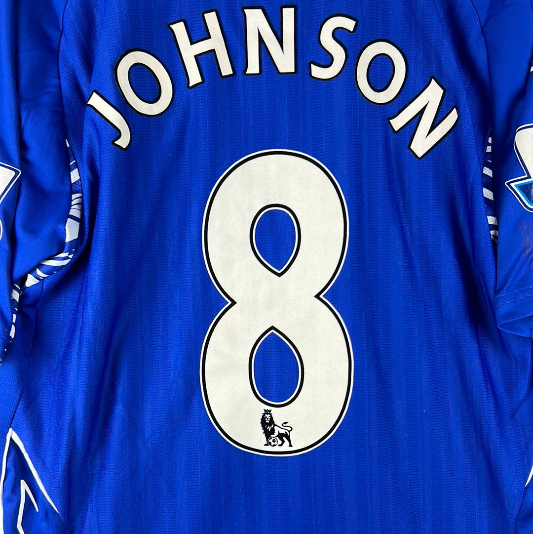 Everton 2007-2008 Player Issue Home Shirt - Johnson 8