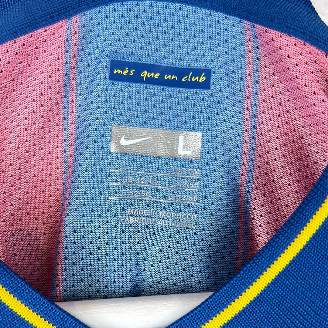 Barcelona 2009/2010 Player Issue Home Shirt - Pique 3 - Long Sleeve