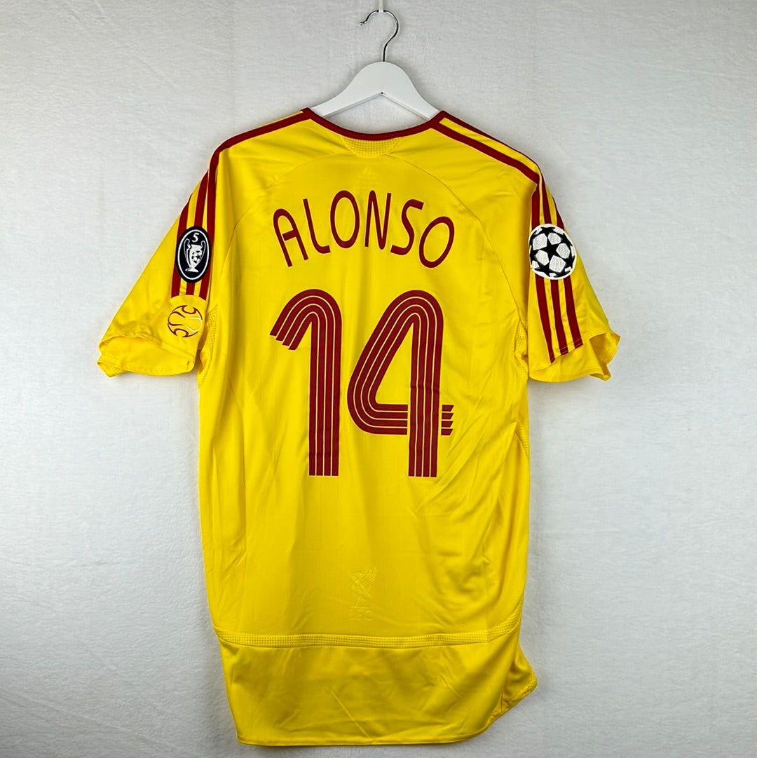 Maillot ML Extérieur Version Joueur Liverpool 2006-07 Alonso #14 (XL Maillot ML Extérieur Version Joueur Liverpool 2006-07 Alonso #14 (XL
