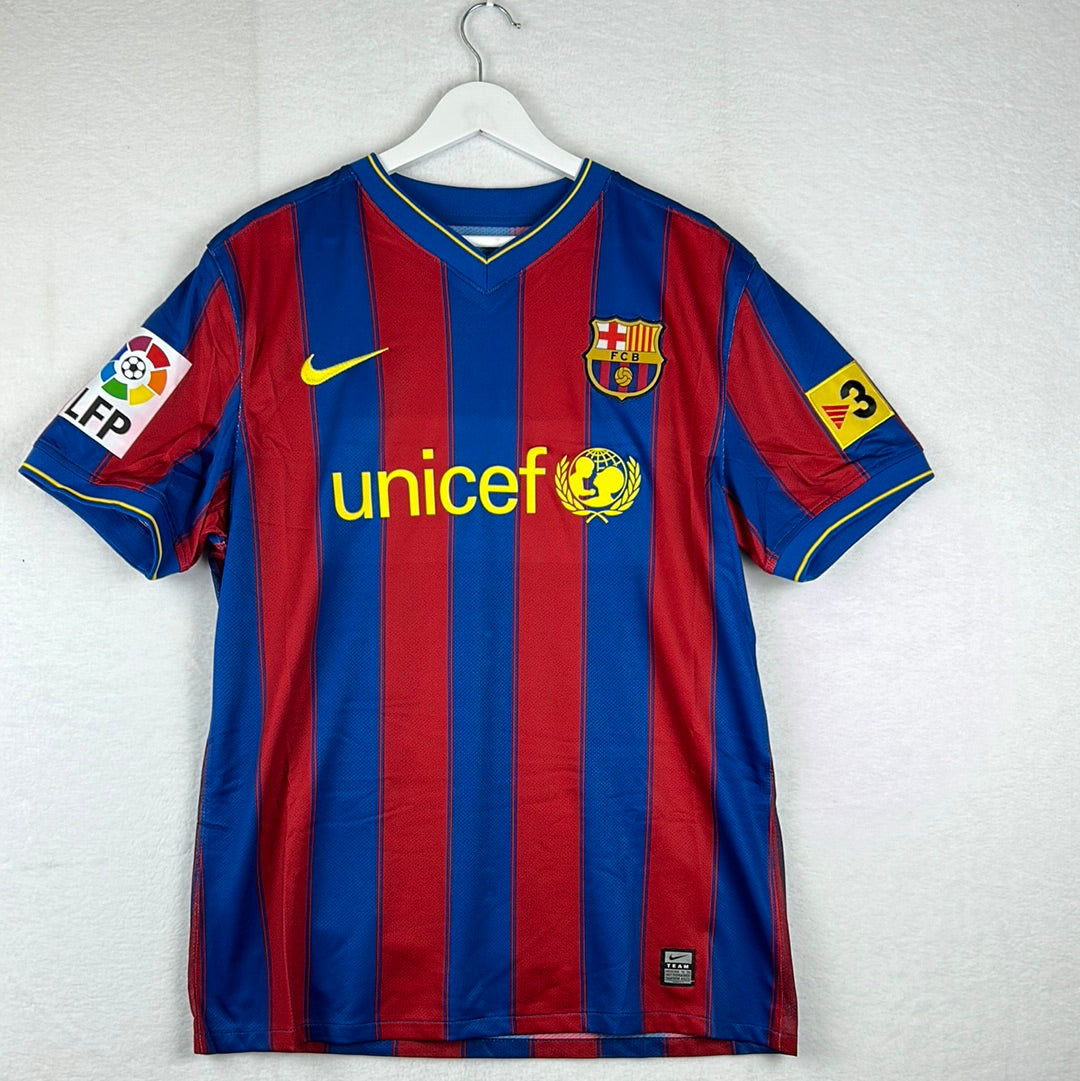 Barcelona 2009/2010 Player Issue Home Shirt - Chygrynskiy 22