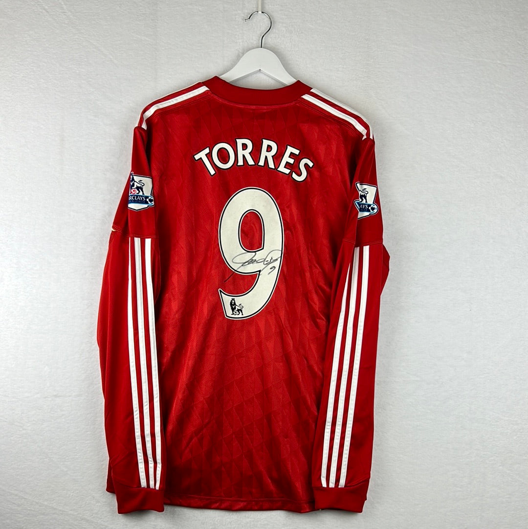 Liverpool 2008/2009 Match Worn Home Shirt Torres Signed