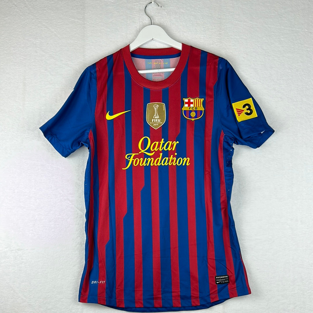 Barcelona 2011/2012 Player Issue Home Shirt - Pedro 17