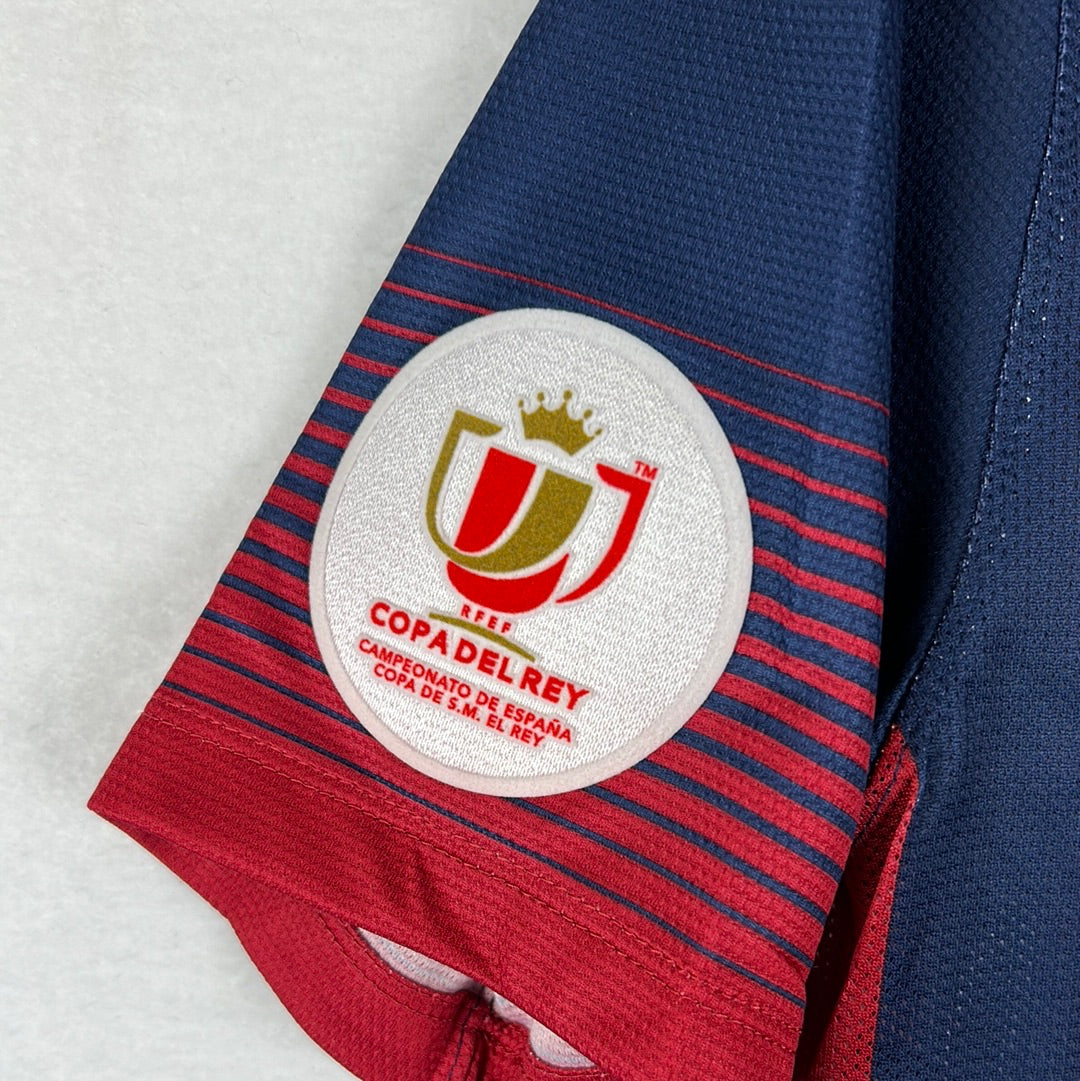 Barcelona 2013/2014 Player Issue Home Shirt - Copa Del Rei Final 2014 - Adriano 21