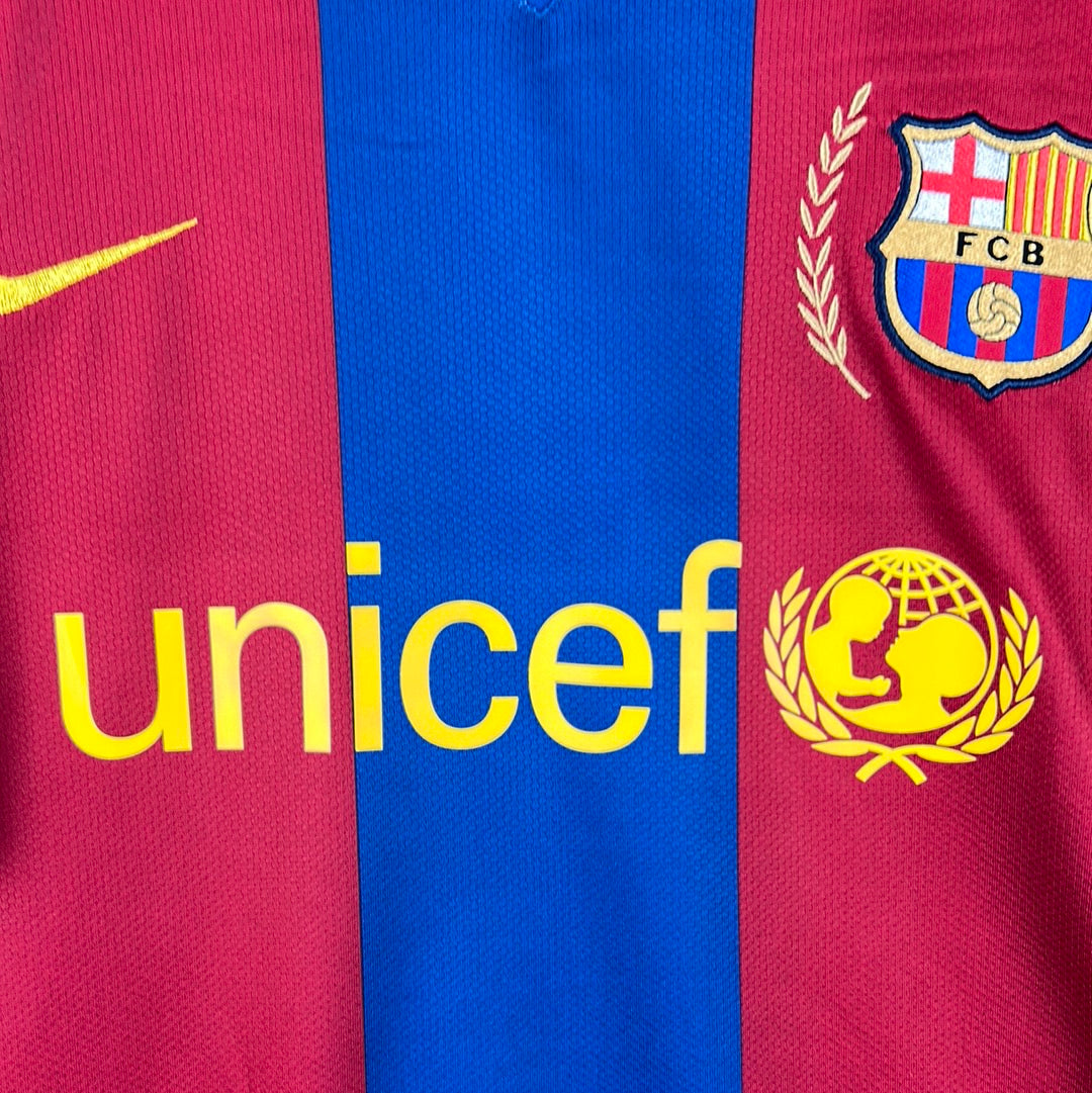 Barcelona 2007/2008 Player Issue Home Shirt - Toure Yaya 24 - Champions League