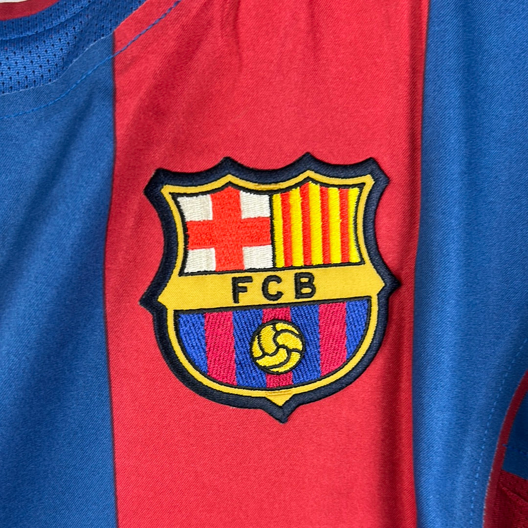 Barcelona 2004/2005 Player Issue Home Shirt - Iniesta 24 Long Sleeve