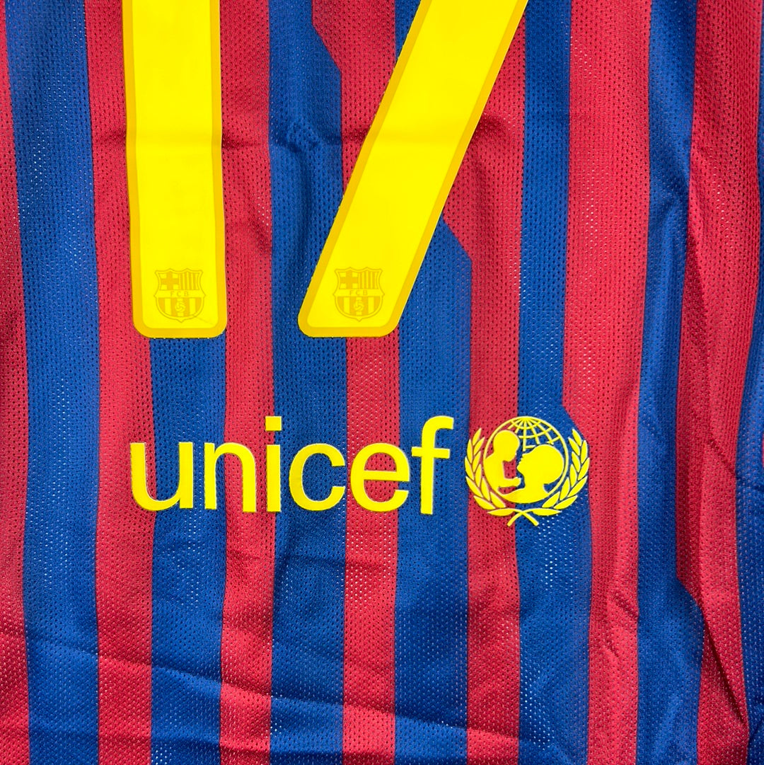 Barcelona 2011/2012 Player Issue Home Shirt - Pedro 17