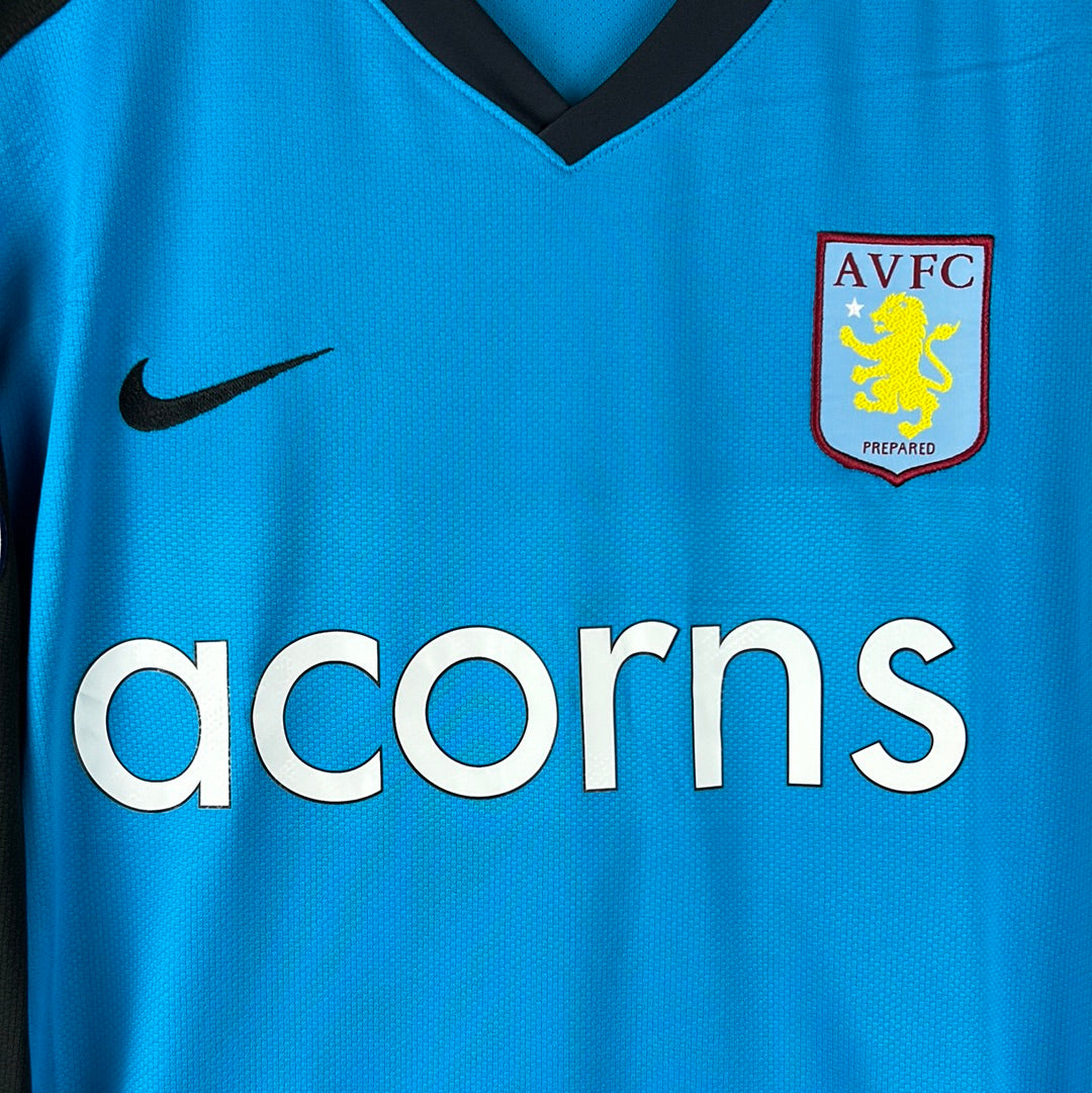 Aston Villa 2008/2009 Player Issue Away Shirt - Cuellar 24 - EL - Long Sleeve