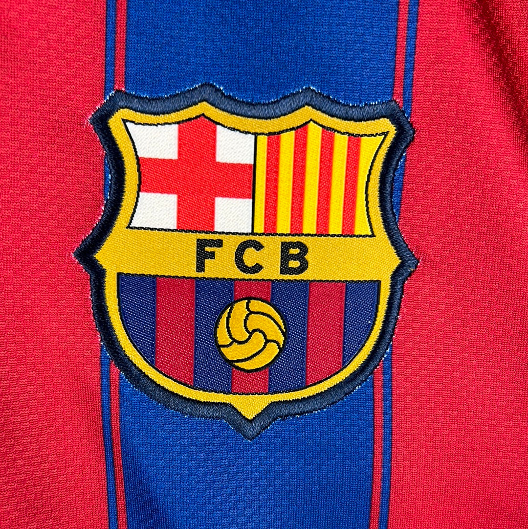 Barcelona 2009/2010 Player Issue Home Shirt - Pique 3 - Long Sleeve