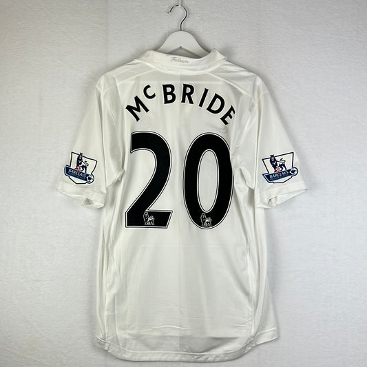 Fulham 2007/2008 Match Issued Home Shirt - McBride 20