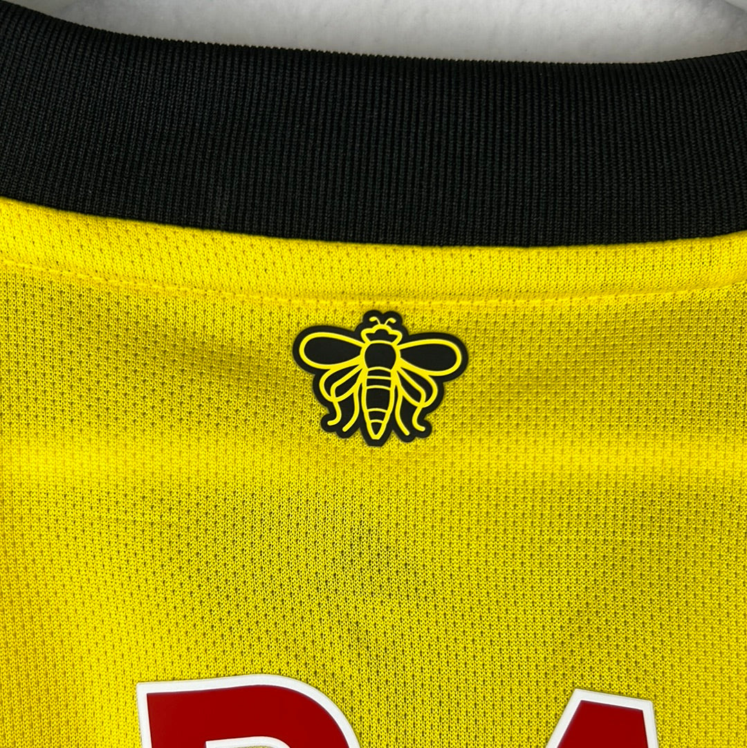 Watford 2019/2020 Match Worn/ Issued Home Shirt - Gray 18