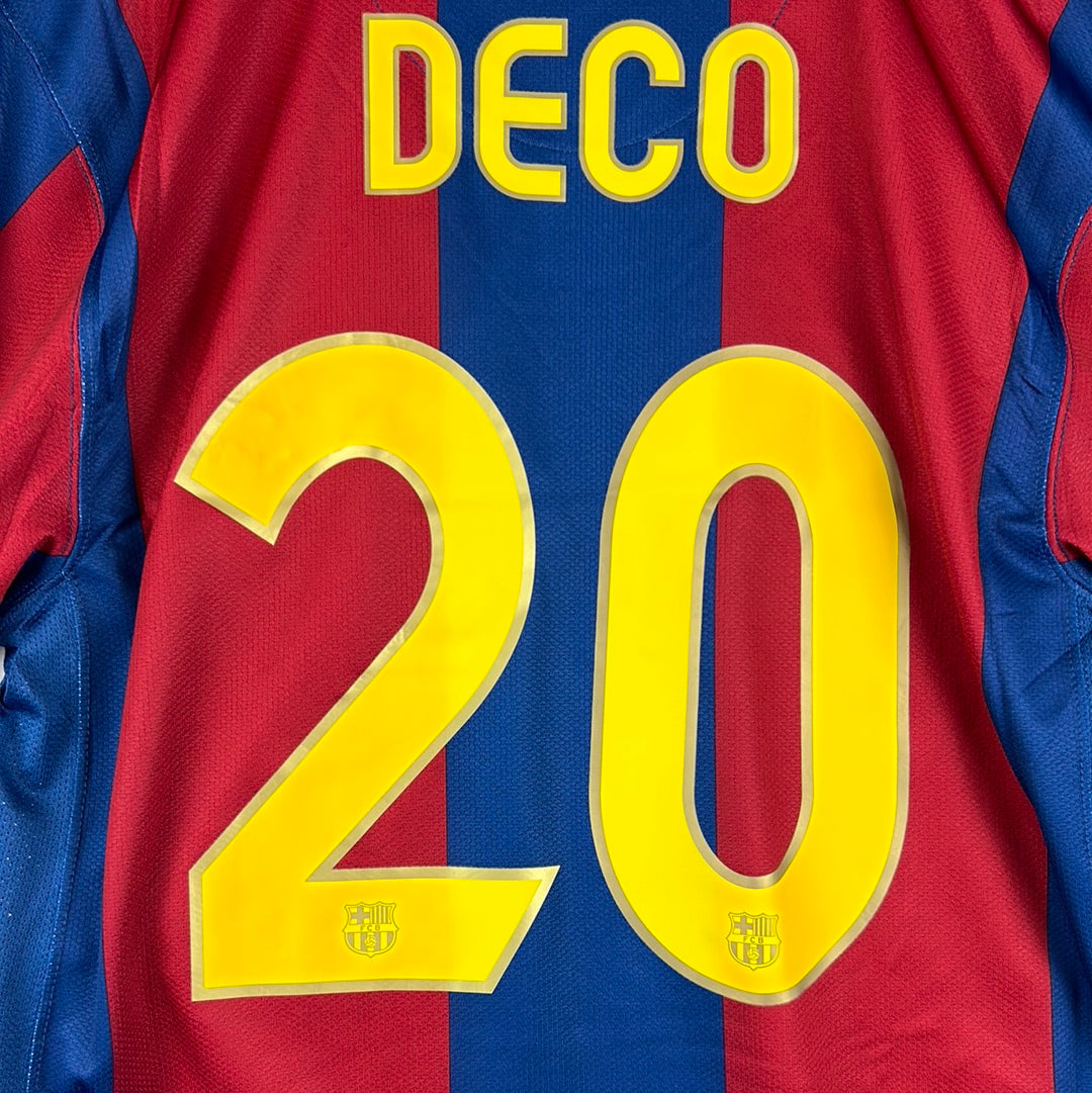 Barcelona 2007/2008 Player Issue Home Shirt - Deco 20