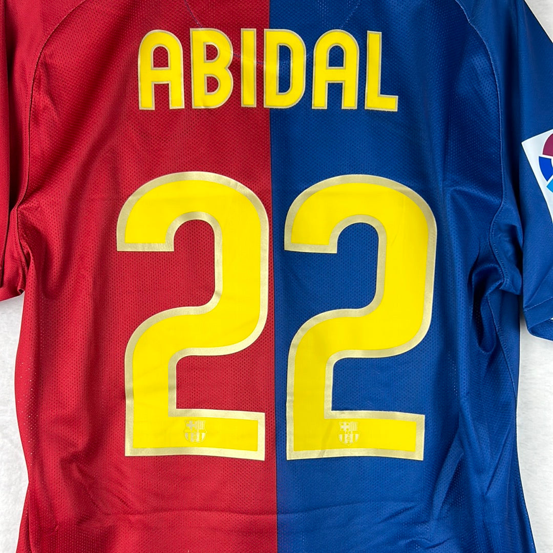 Barcelona 2008/2009 Player Issue Home Shirt - Abidal 22 - La Liga