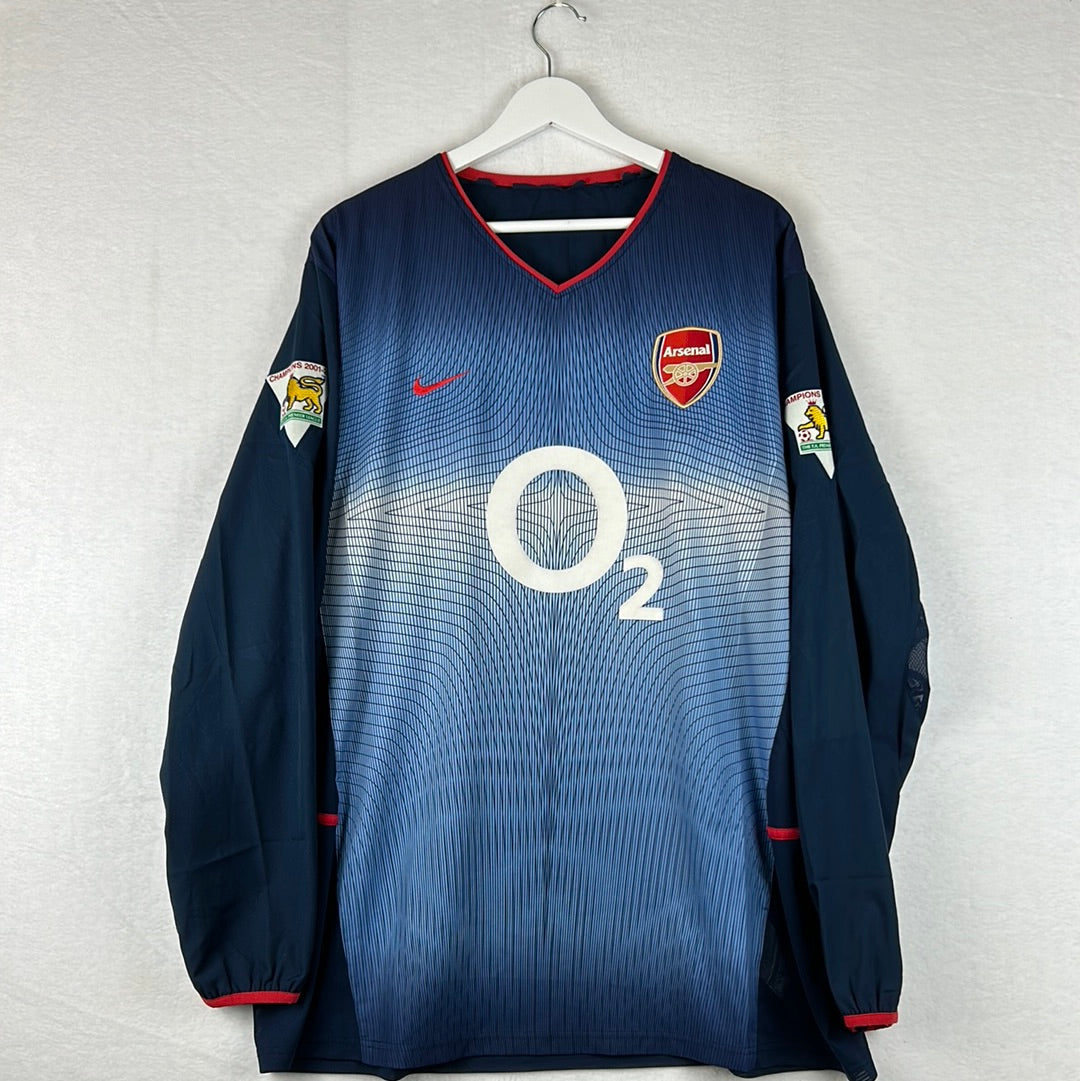 Arsenal 2003/2004 Player Issue Away Shirt front 02 sponor and long sleeve