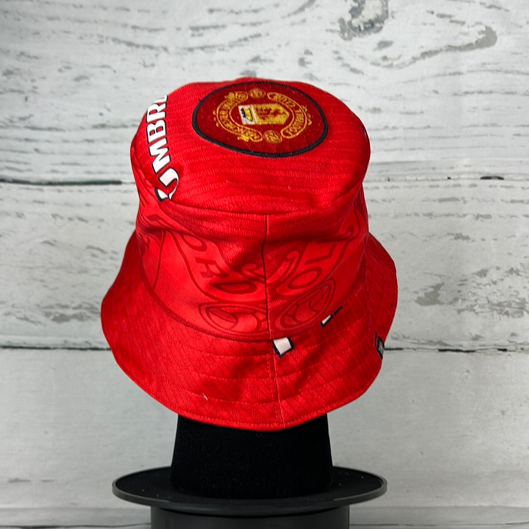 Manchester United Bucket Hat - Reworked From A 1997/1998 Home Shirt