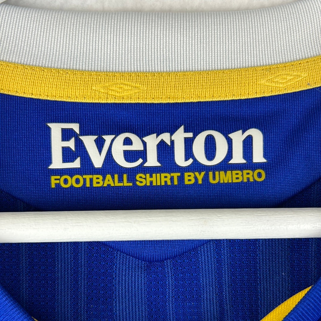 Everton 2007-2008 Player Issue Home Shirt - Johnson 8