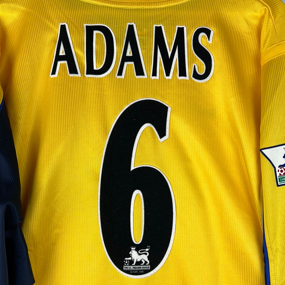 Arsenal 2000/2001 Player Issue Away Shirt - Adams 6 - Long Sleeve