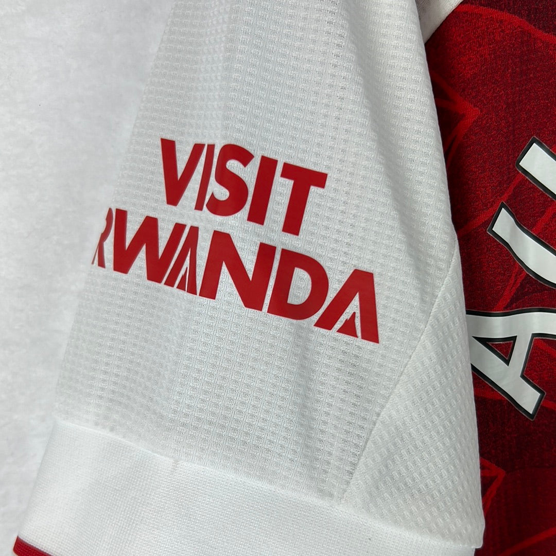 Arsenal 2020-2021 Player/Match Issue Home Shirt - Aubameyang 14
