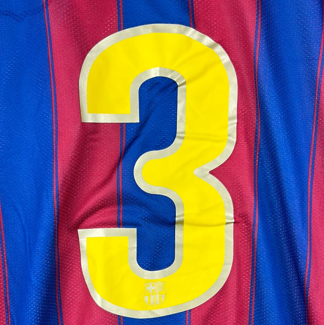 Barcelona 2009/2010 Player Issue Home Shirt - Pique 3 - Long Sleeve