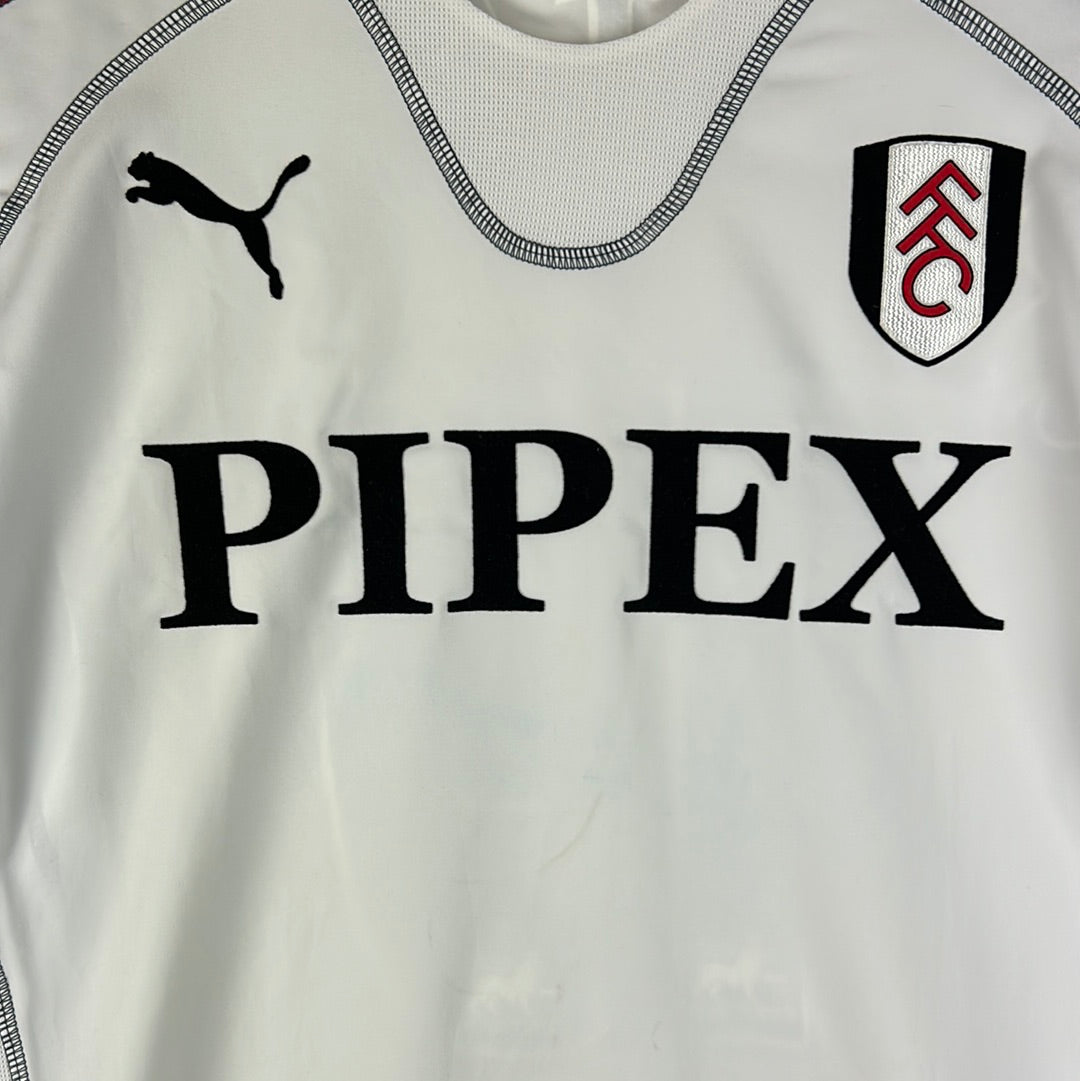 Fulham 2004/2005 Match Worn/Issued Home Shirt -Christanval 19