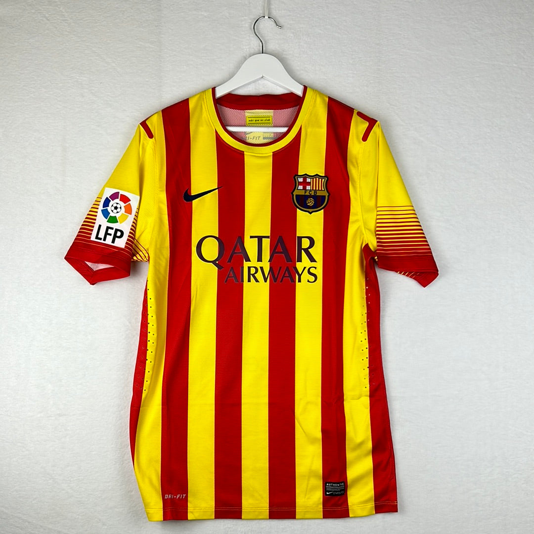 Barcelona 2013/2014 Player Issue Away Shirt - Adriano 21 - La Liga