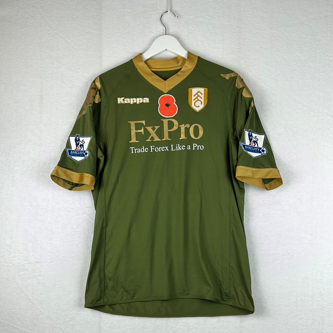 Fulham 2010/2011 Match Worn Third Shirt - Duff 16 - Poppy Shirt