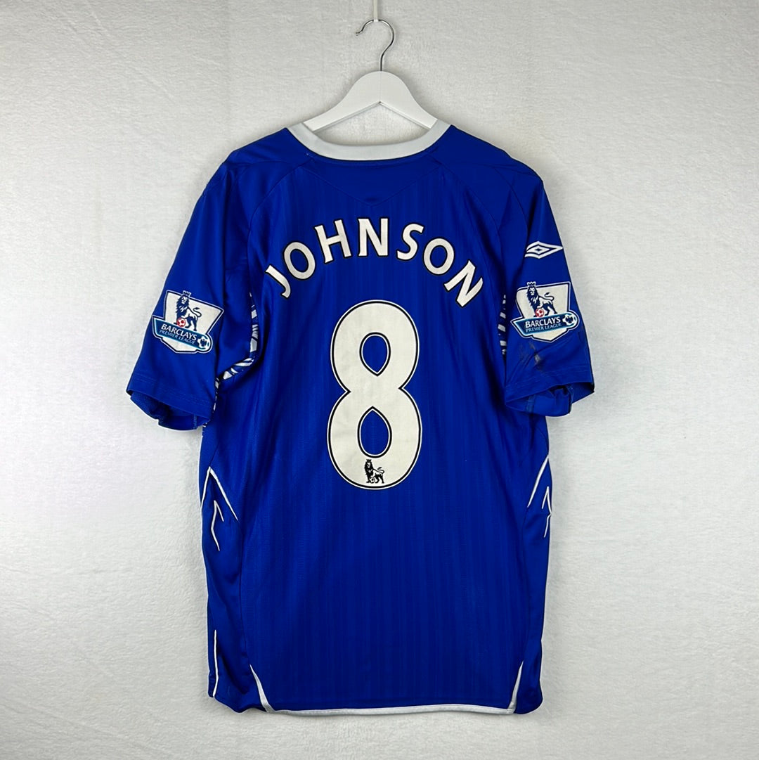 Everton 2007-2008 Player Issue Home Shirt - Johnson 8