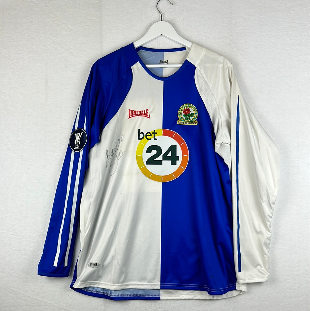 Blackburn Rovers 2006/2007 Match Worn Home Shirt - Savage 8 - Long Sleeve