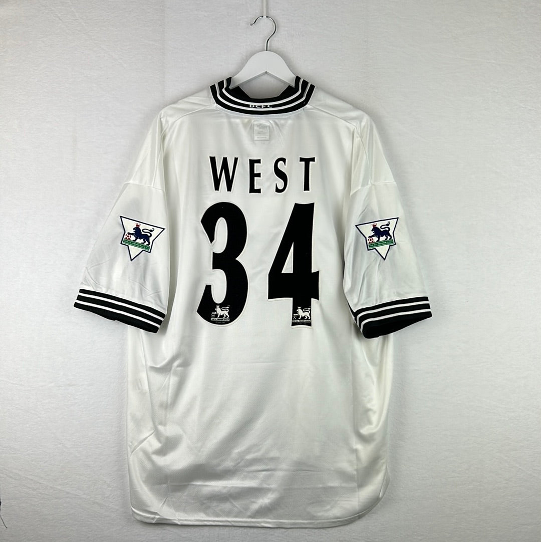 Derby County 1999/2000 Player Issue/ Match Worn Home Shirt - West 34