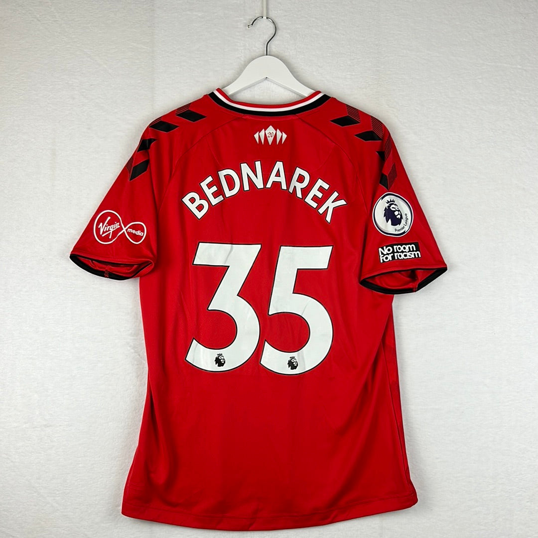 Southampton 2020/2021 Match Worn/ Issued Home Shirt - Bednarek 35