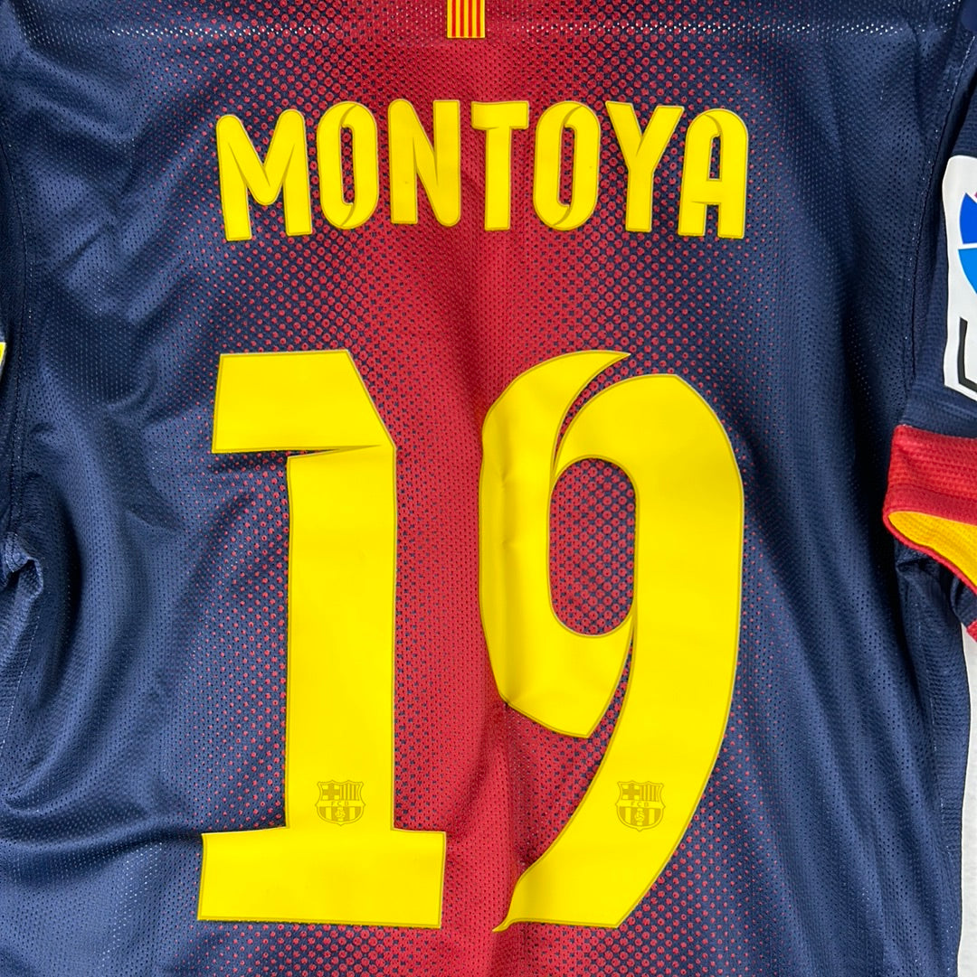 Barcelona 2012/2013 Player Issue Home Shirt - Montoya 19