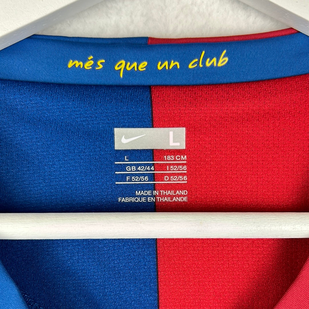 Barcelona 2008/2009 Player Issue Home Shirt - Caceres 2 - Short Sleeve