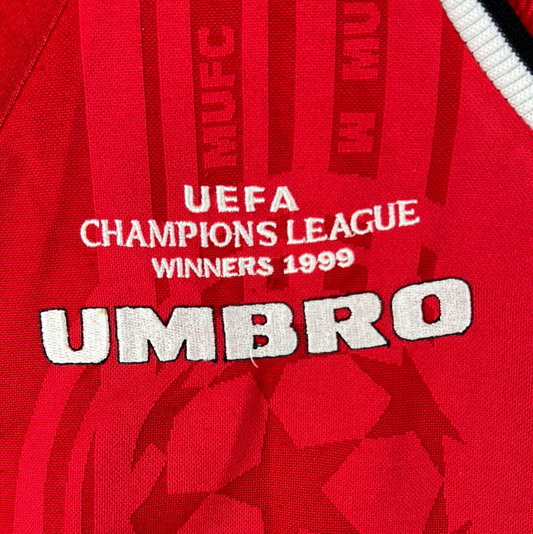 Manchester United 1999 European Home Shirt 2 Star - Large - Very Good Condition