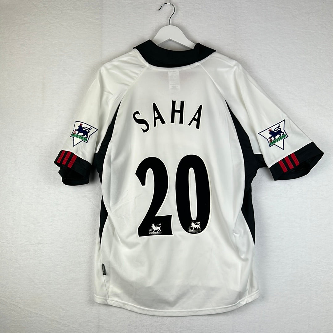 Fulham 2001/2002 Match Issued Home Shirt - Saha 20
