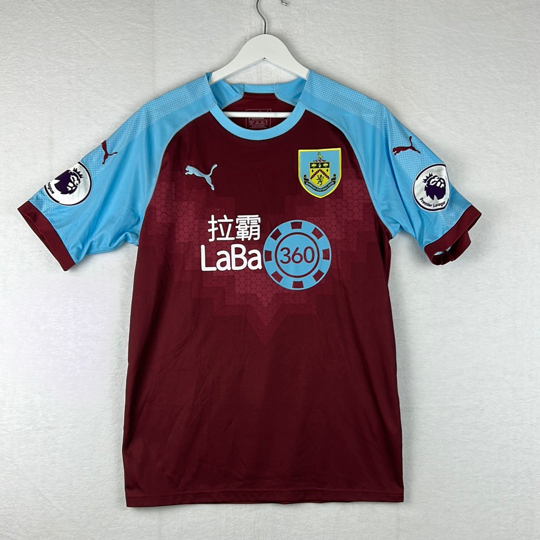Burnley 2018/2019 Match Worn/ Issued Home Shirt - Hendrick 13