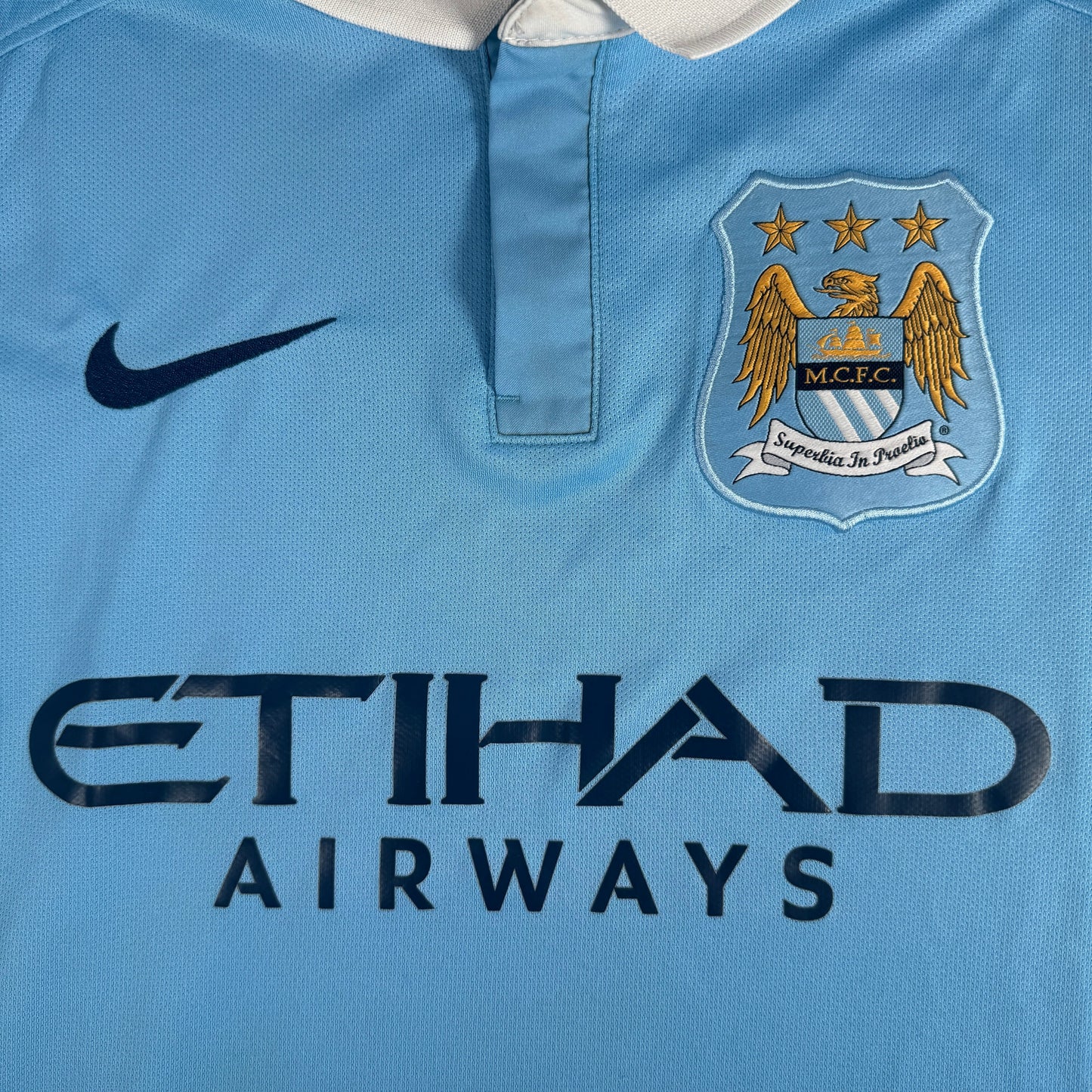 Manchester City 2015/2016 Home Football Shirt Small