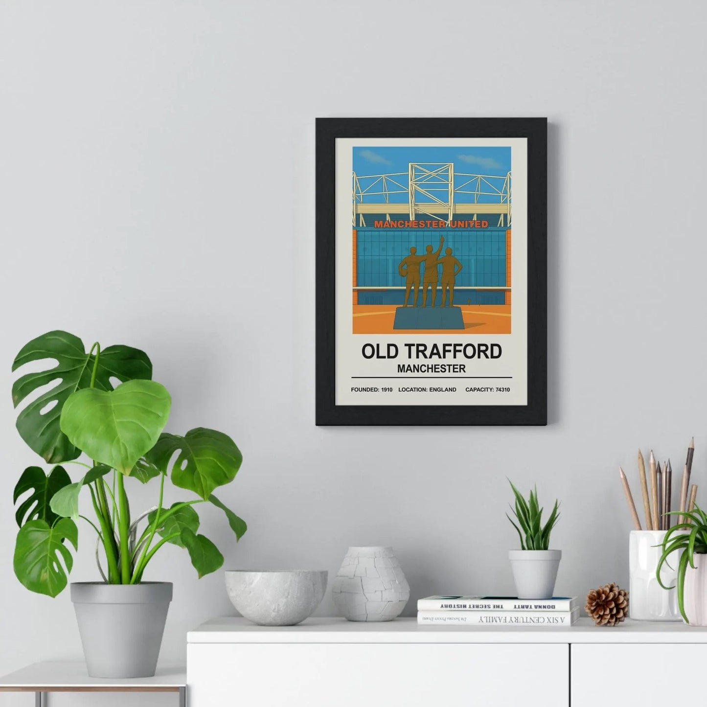 Manchester Old Trafford Print Legends Stadium