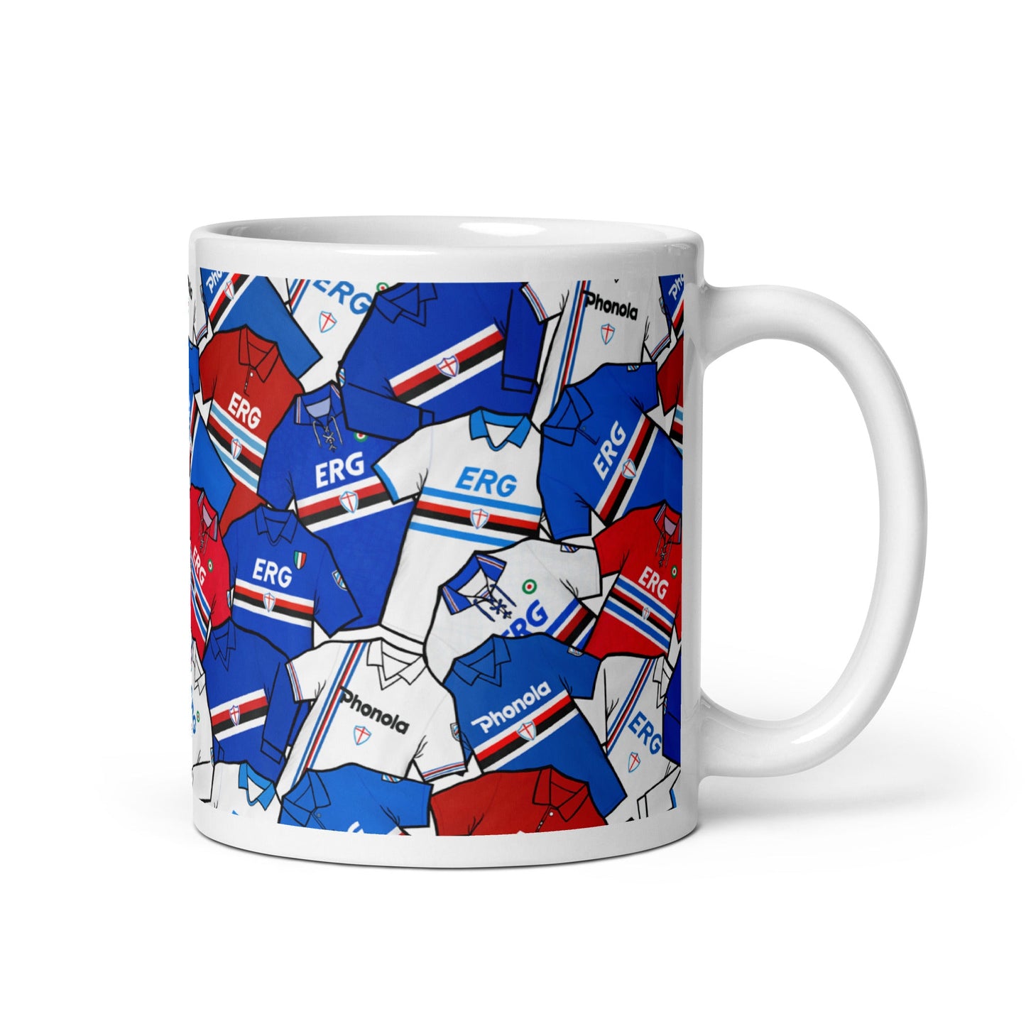 Sampdoria Retro Shirts Collage Ceramic Football Mug