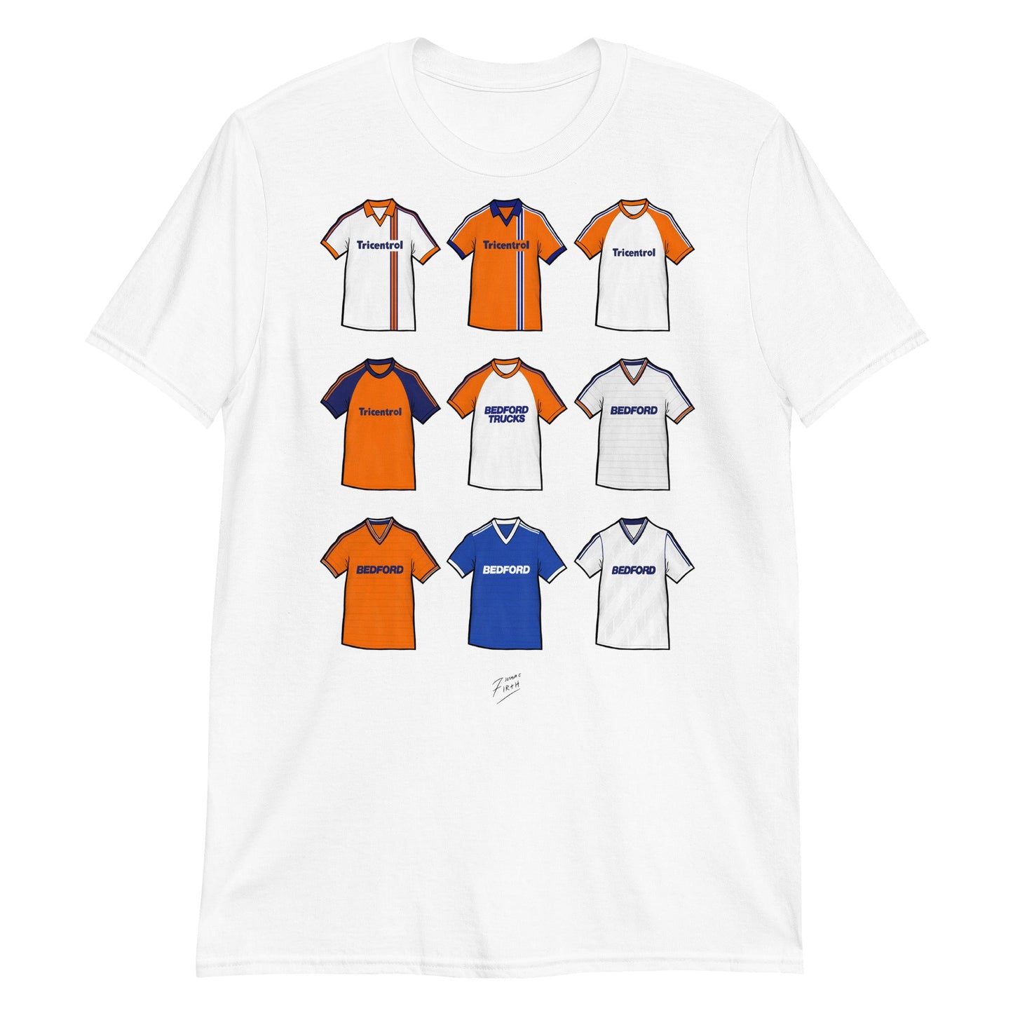 Luton Retro Shirts Illustrated Football T-Shirt