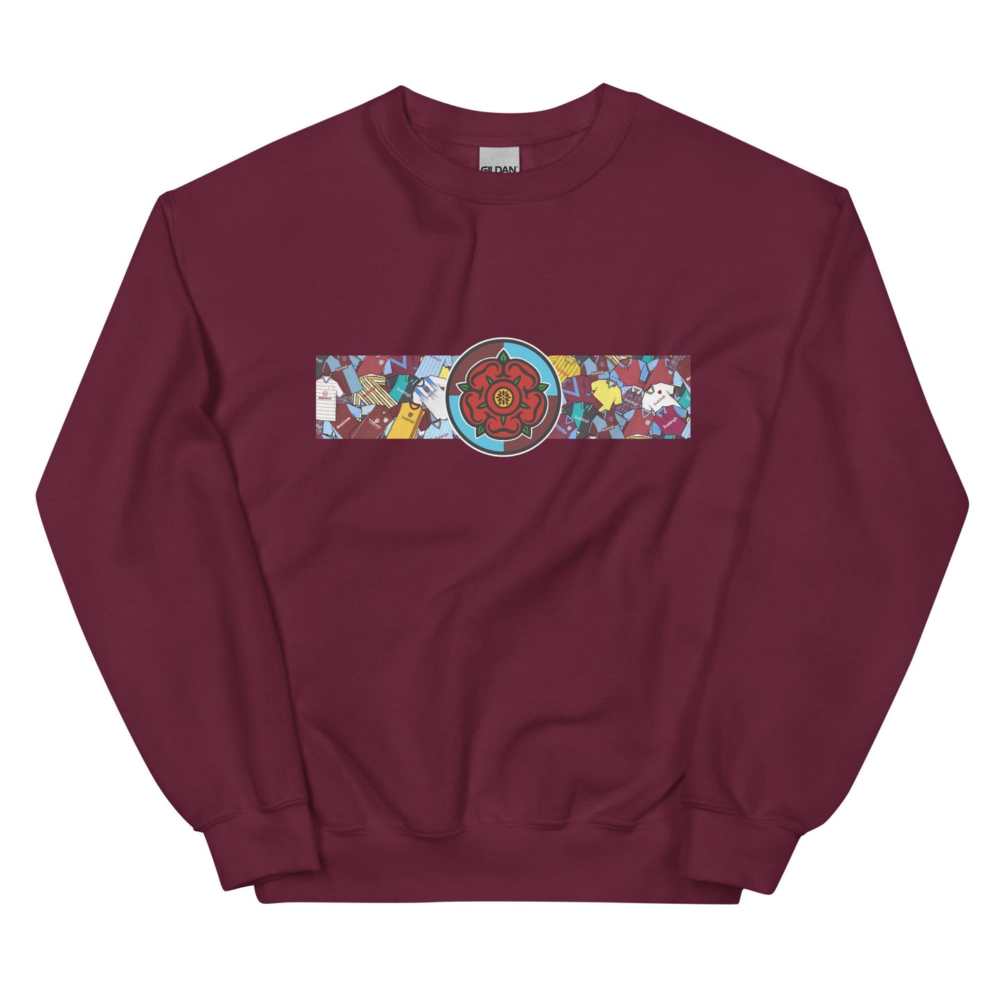 Burnley Lancashire Rose Retro Football Unisex Sweatshirt