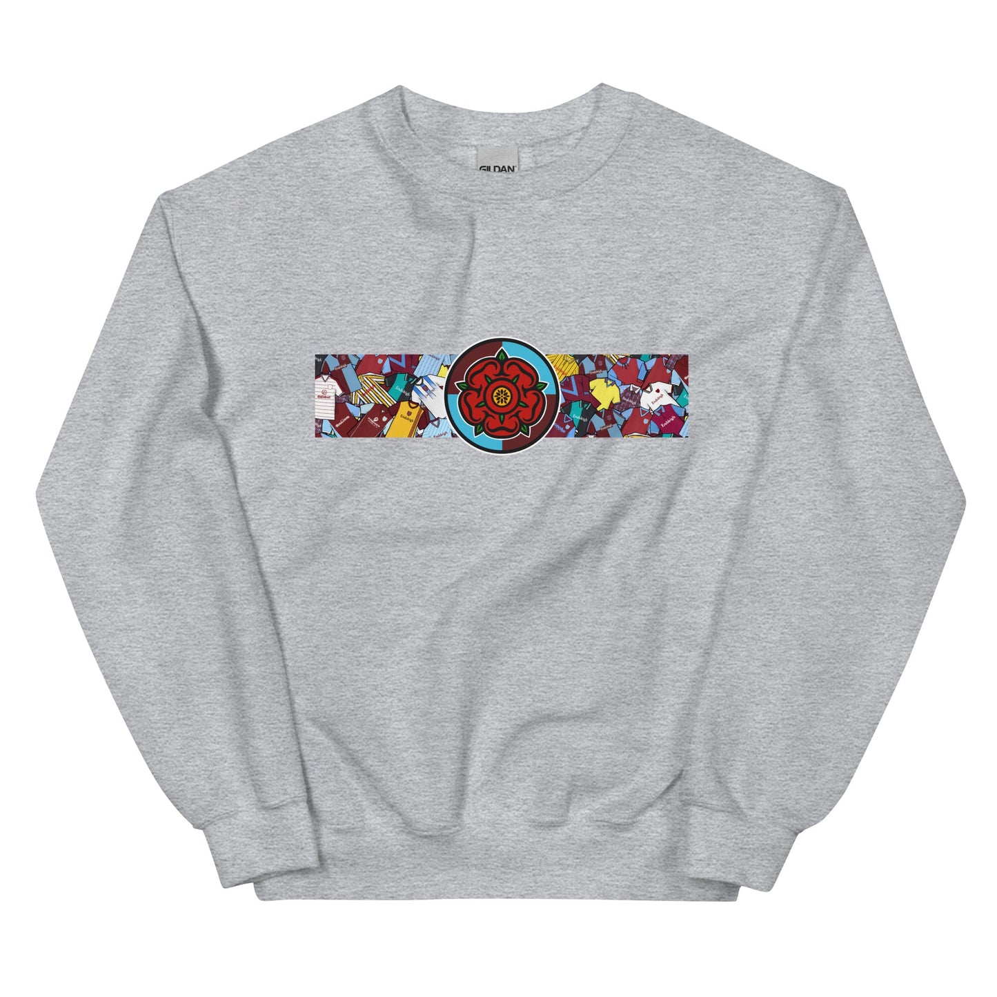 Burnley Lancashire Rose Retro Football Unisex Sweatshirt